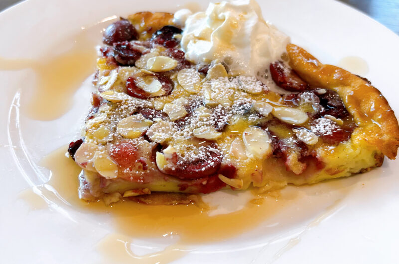 Cherry Dutch Baby with Almonds