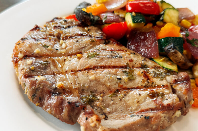 Lemon Basil Grilled Pork Chops