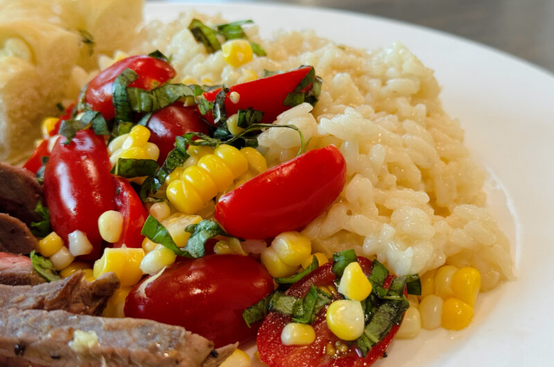 Summer Risotto with Grilled Corn & Tomatoes