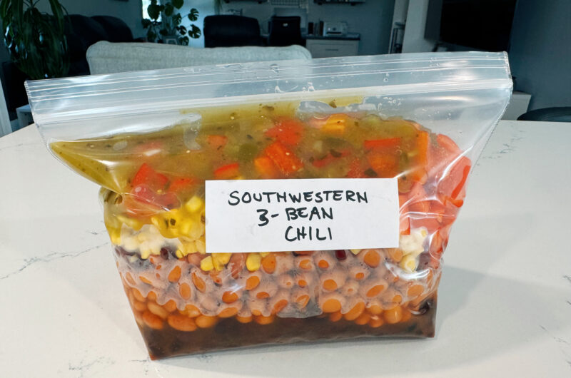 Southwestern 3-Bean Chili (Freezer Meal)