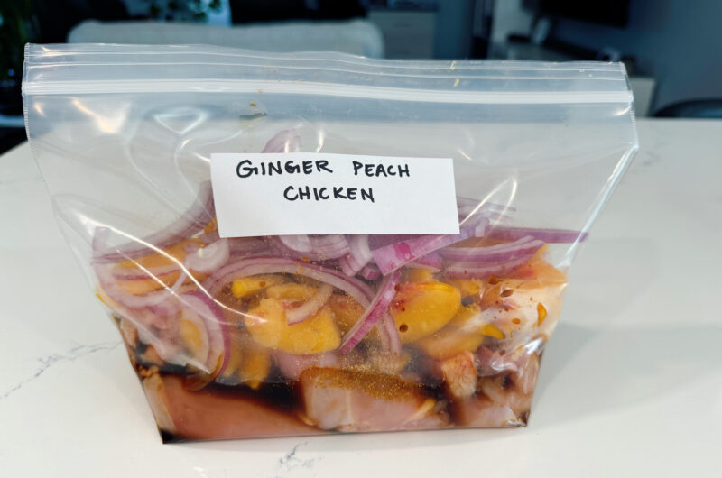 Ginger Peach Chicken (Freezer Meal)