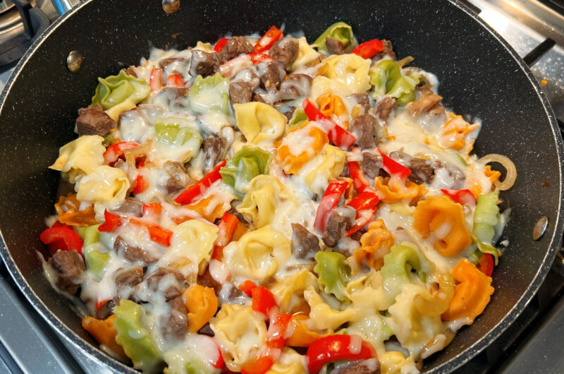 Cheesesteak Tortellini in Rich Havarti Sauce