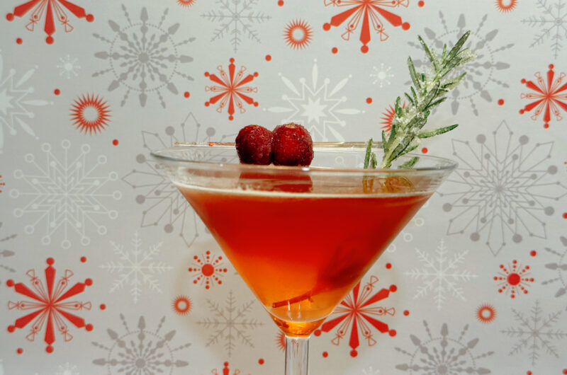 The Snowy Poinsettia Martini