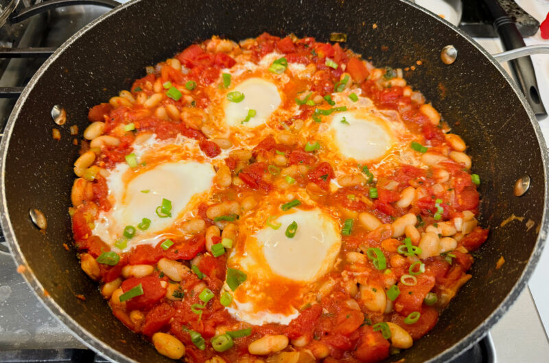 Spanish Beans & Eggs with Toast