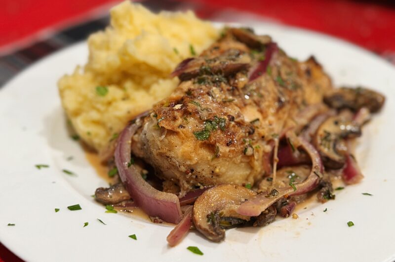 Chicken Breasts with Mushroom and Onion Dijon Sauce