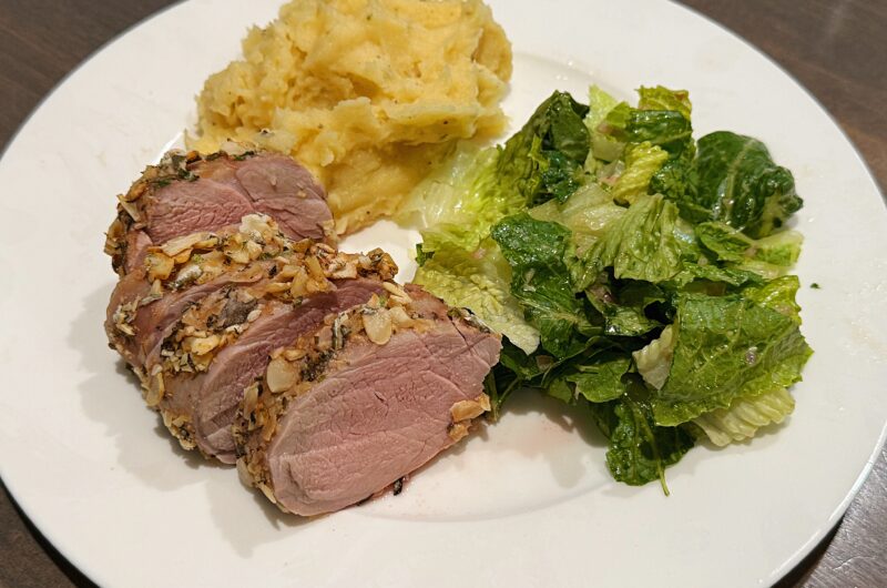 Almond Herb Crusted Pork Tenderloin