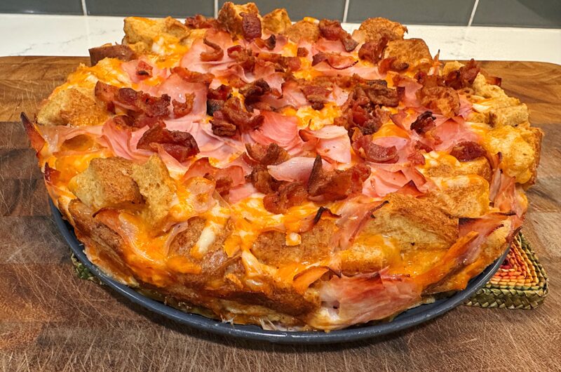 Ham & Cheese Breakfast Strata Cake