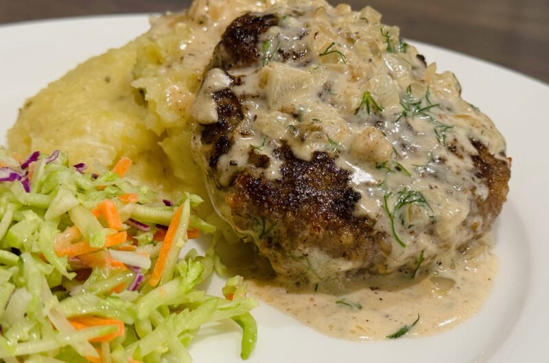 Hamburger Steaks in Creamy Dill Sauce 